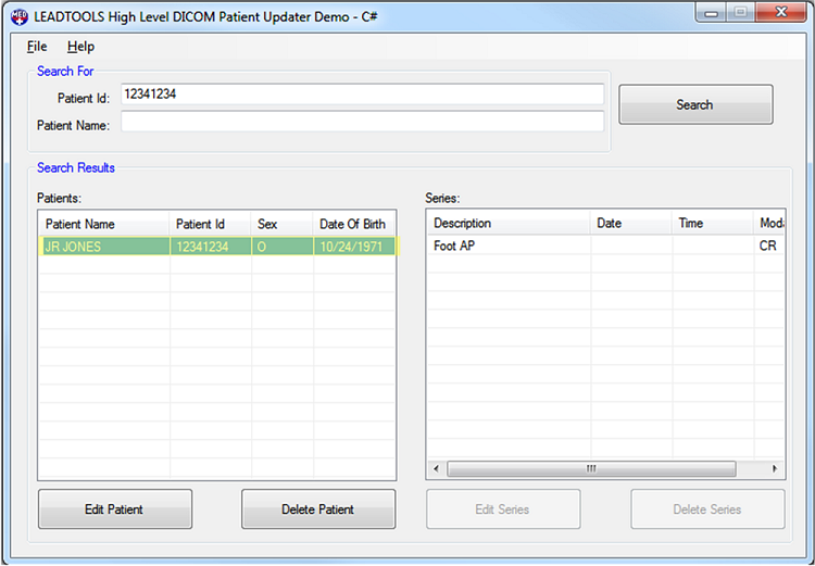 Patient Updater Patient Merge Search Results