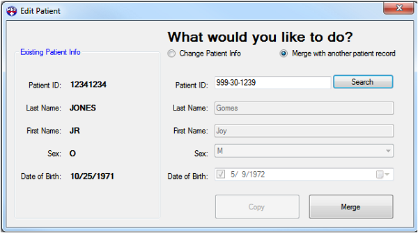 Patient Updater Edit Patient Dialog Merge