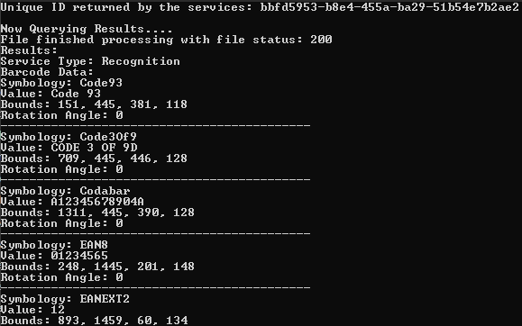 Extracted Barcode Information