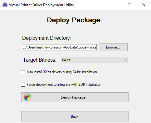 Choose your deployment destination