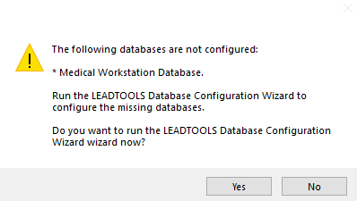 Screenshot saying to run the Configuration Wizard.