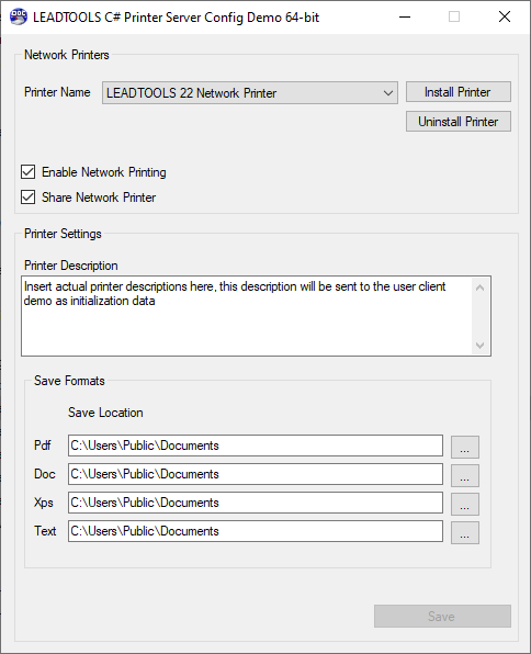 Printer Server Config