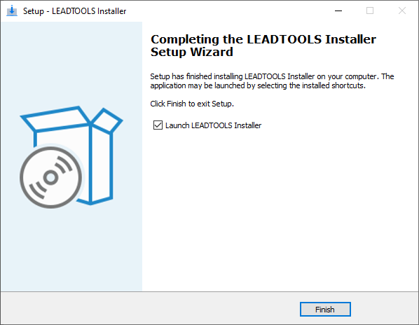 Finished Installing LEADTOOLS Installer