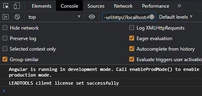 Message to the console saying license set successfully.