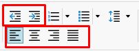 Screenshot of Alignment toolbar icons.