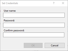 Set custom account credentials.