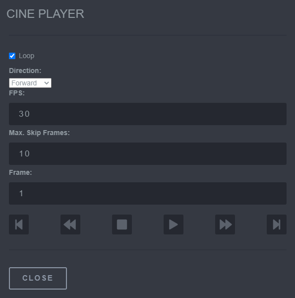 Cine Player Settings