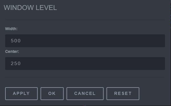 Window Level Settings