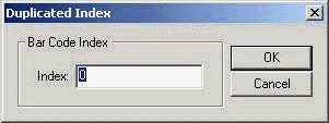 Duplicated Index dialog