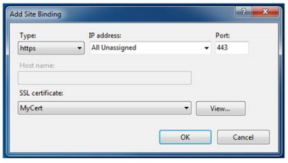 The Add Site Binding Dialog