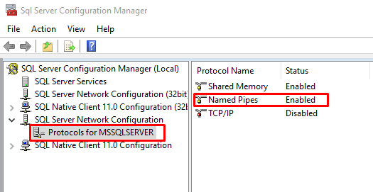 SQL Server Configuration Manager Dialog Box