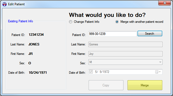 Patient Updater Patient Merge Existing Patient Merge 