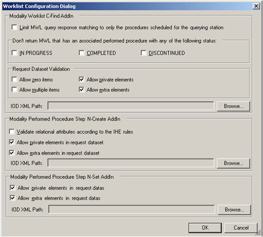 Worklist Configuration Dialog