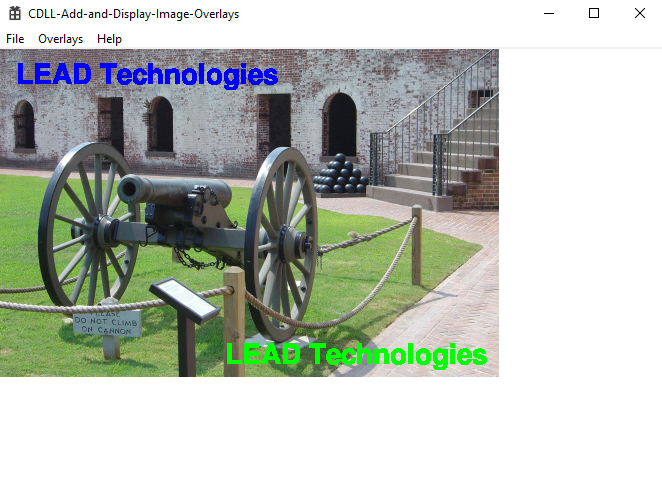 Screenshot of display image with overlays.