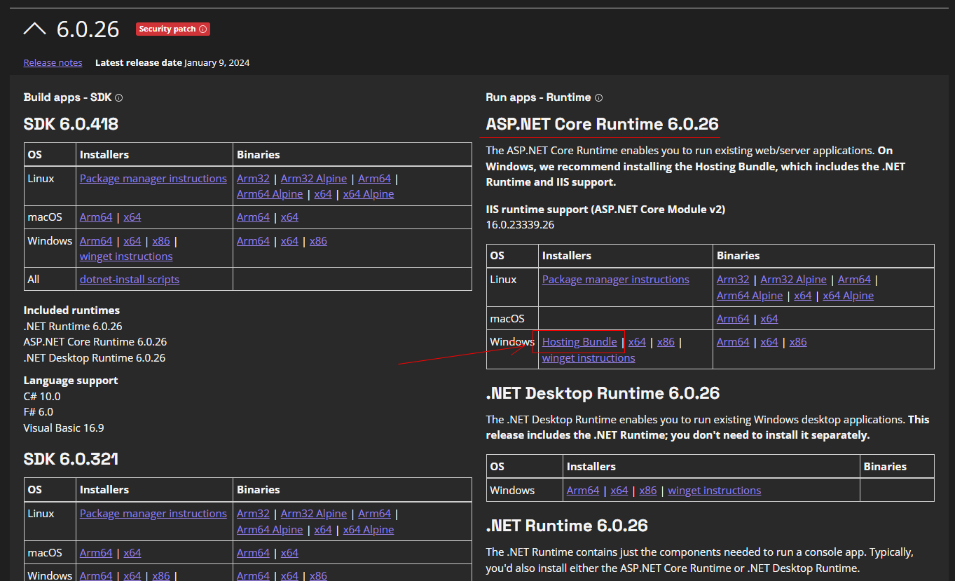 ASP.NET 6 Installation