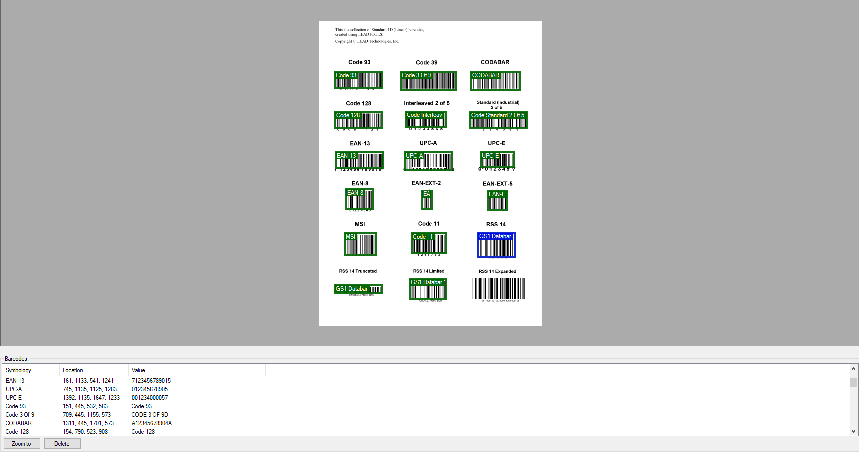 Barcode SDK Technology  C# .NET Toolkit  LEADTOOLS