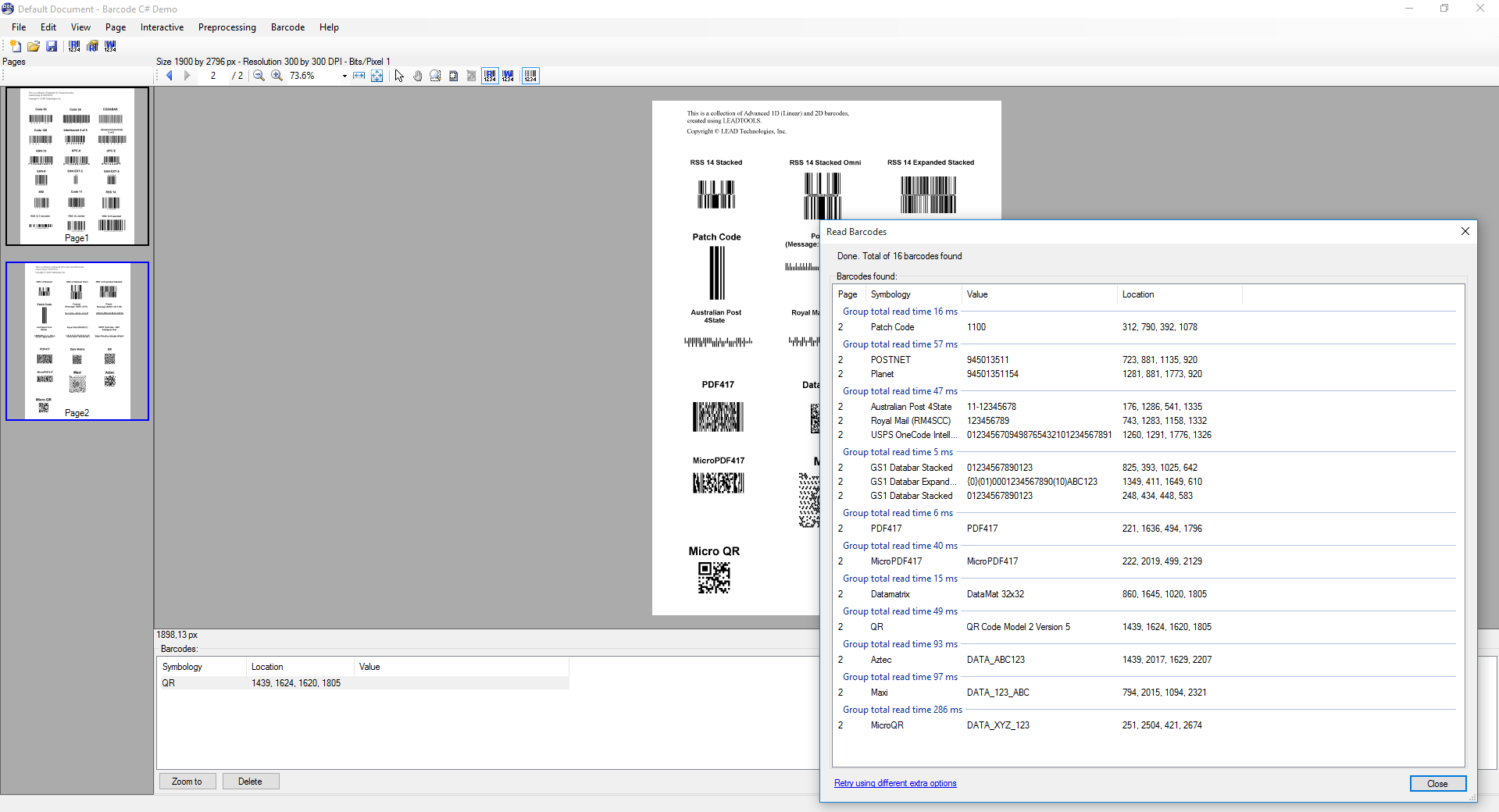 Barcode SDK Technology  C# .NET Toolkit  LEADTOOLS