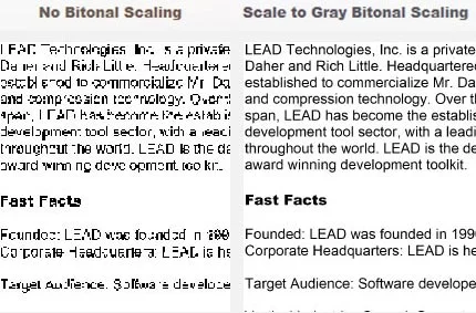 bitonal scaling