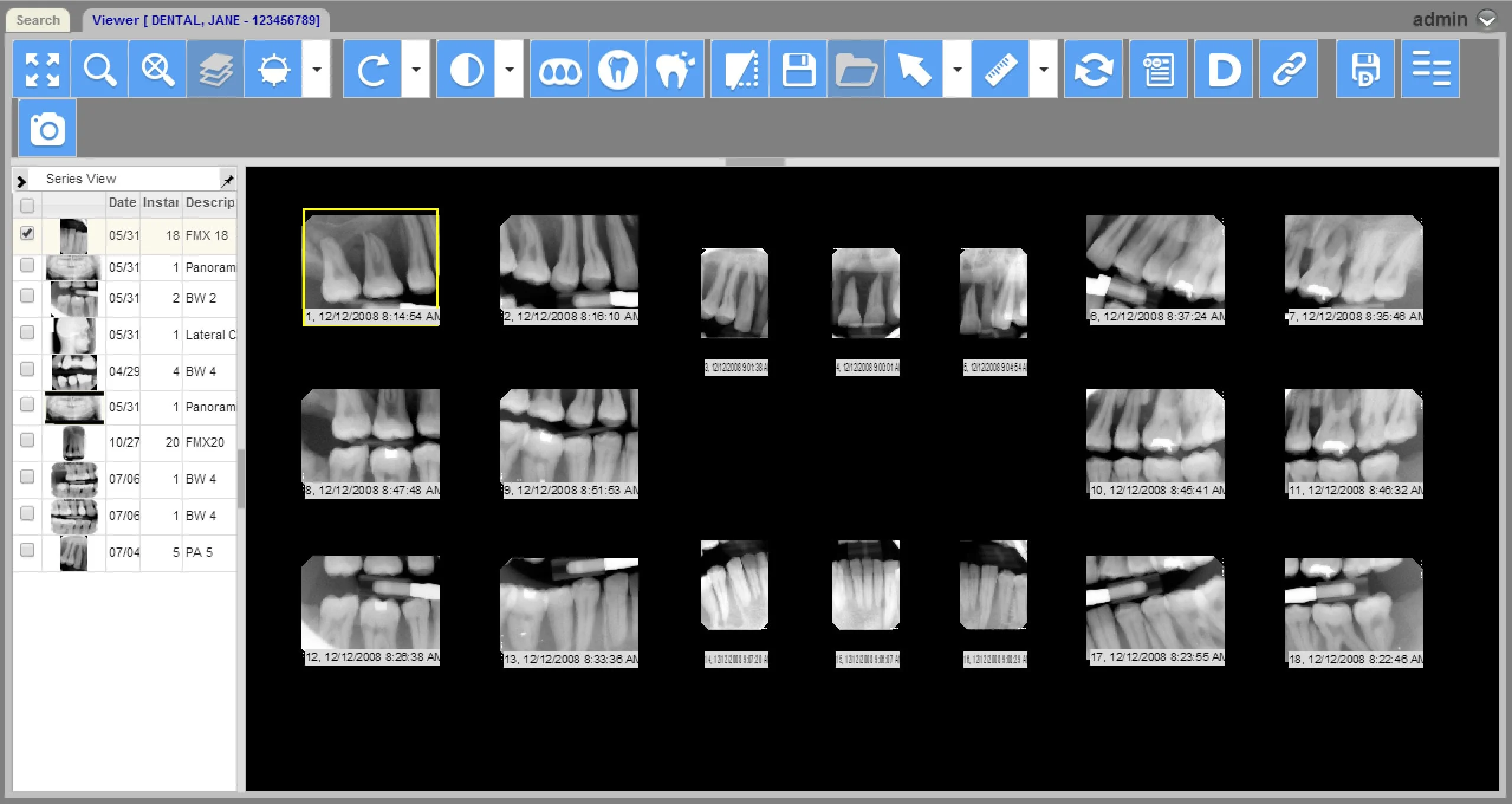 dental hanging protocol